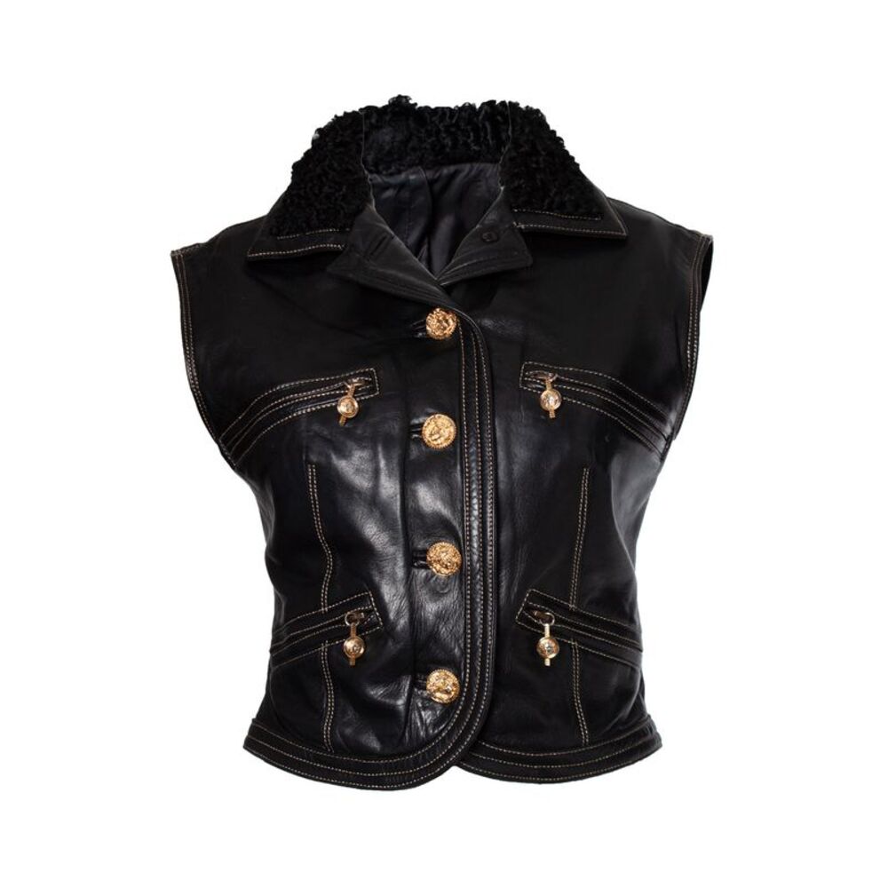 Gianni Versace Couture Runway leather vest